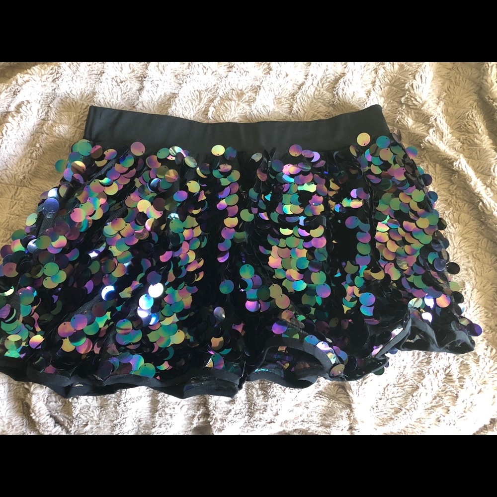 Iridescent sequin skirt perfect for festivals